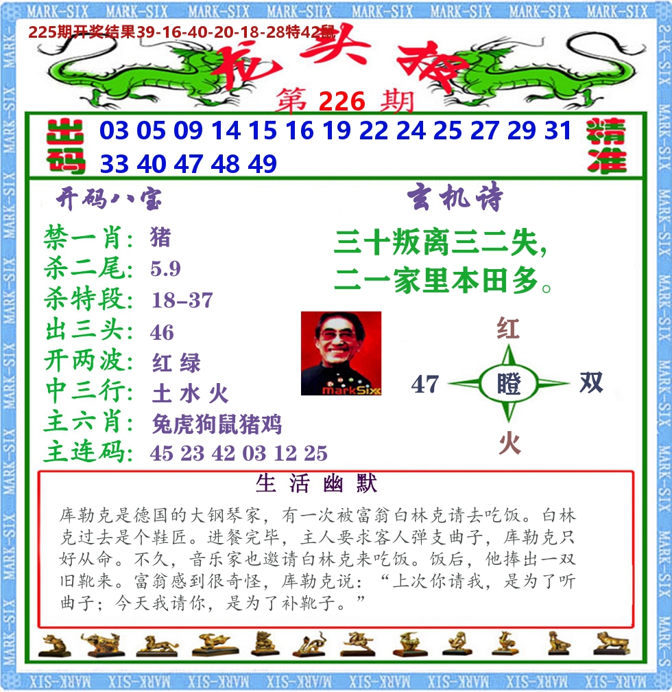 澳门龙头报 第226期