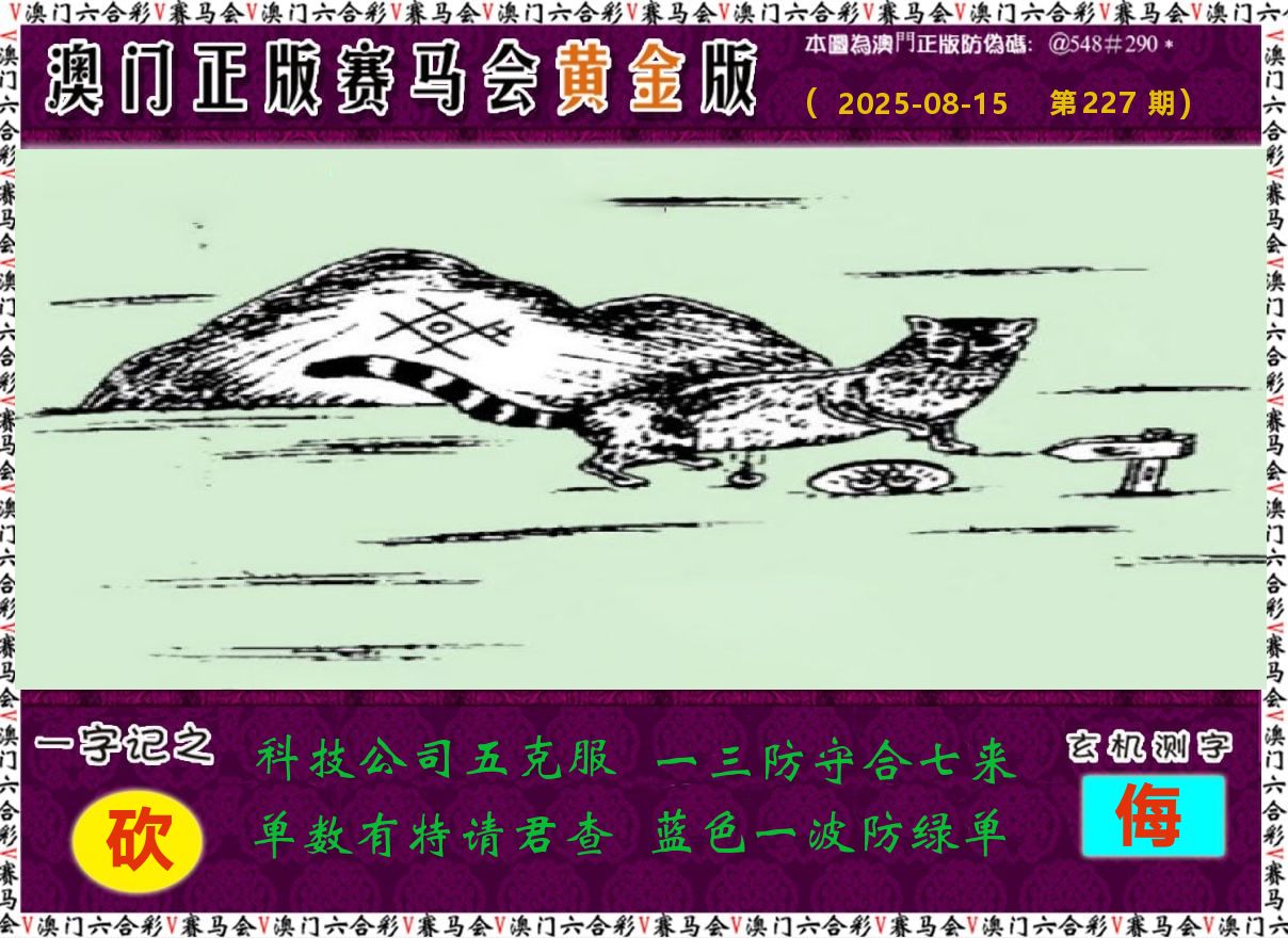 赛马会黄金版 第227期