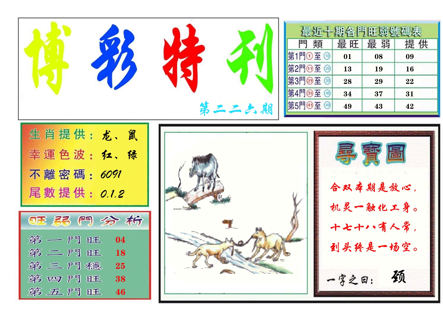 博彩特刊 第227期