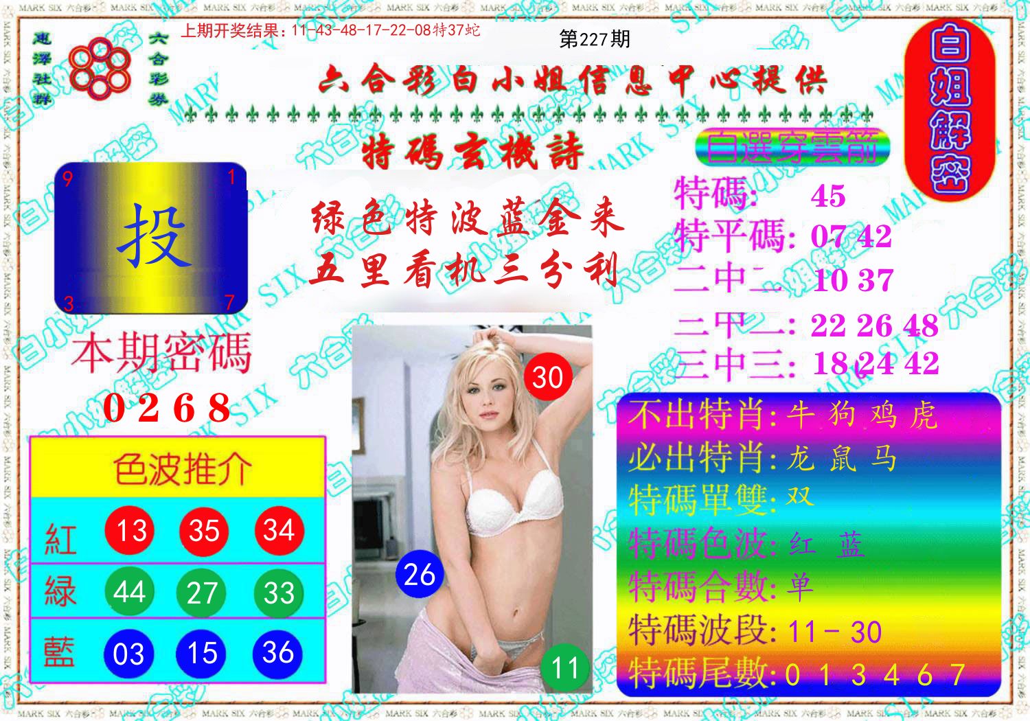 白姐解密 第227期