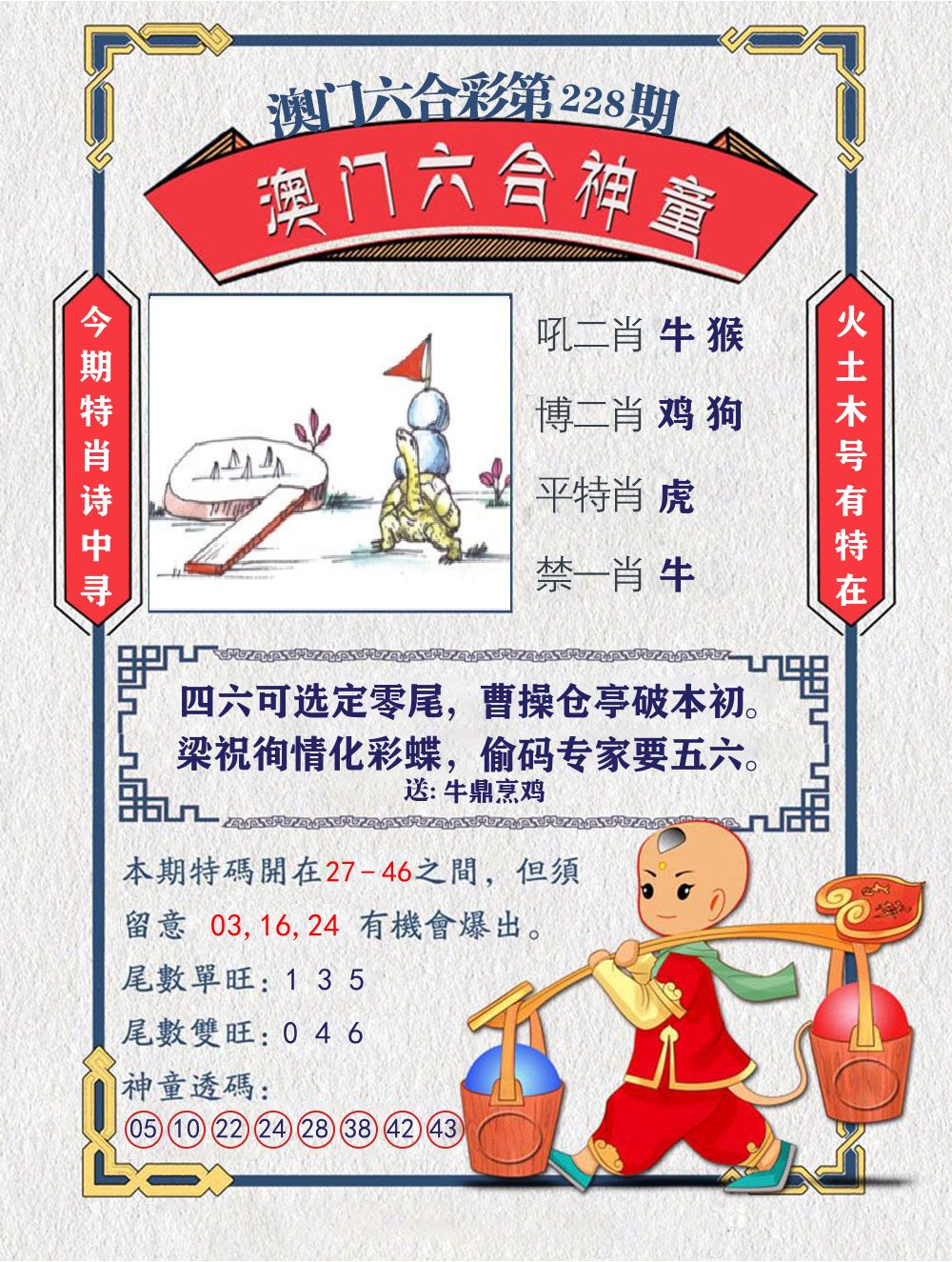 六合神童 第228期