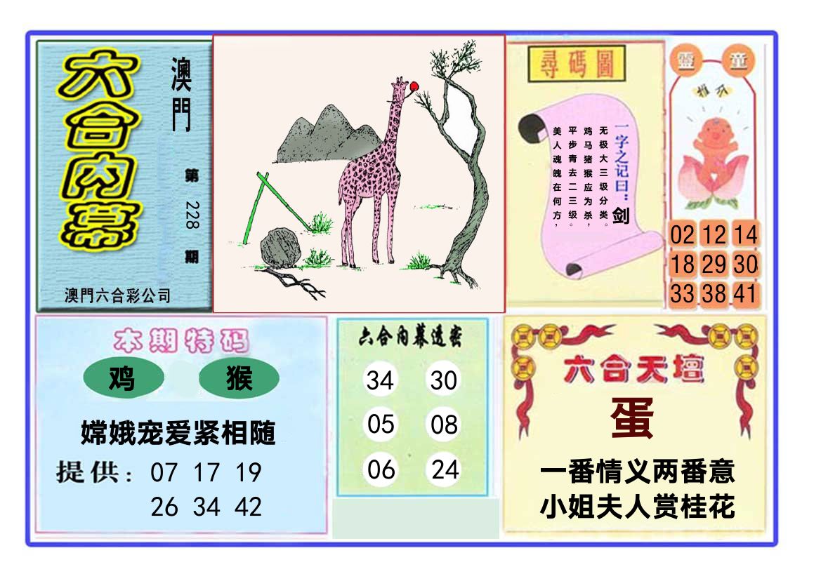 六合内幕 第228期