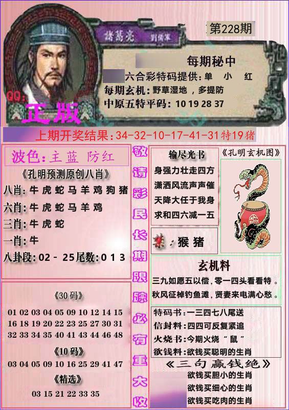诸葛亮正版 第228期