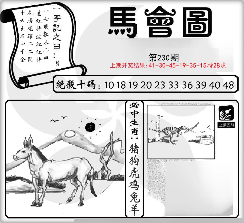 马会图 第230期