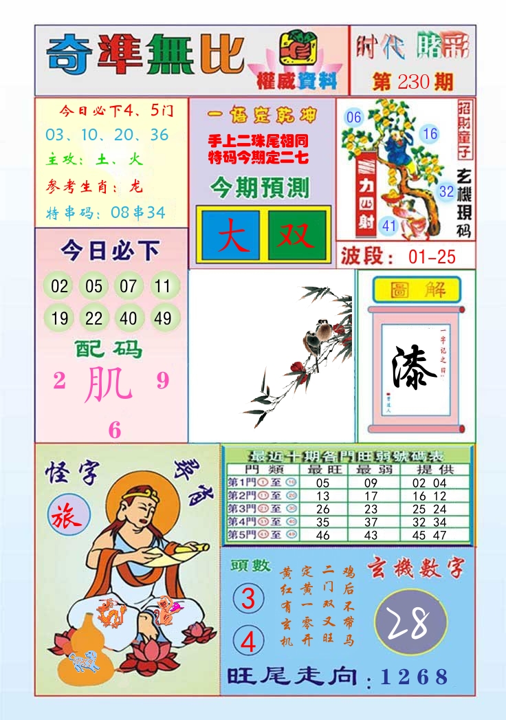 时代赌彩 第231期