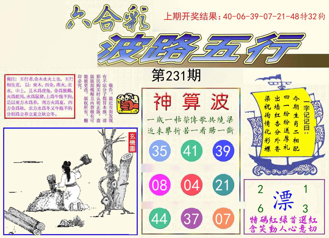 波路五行 第231期