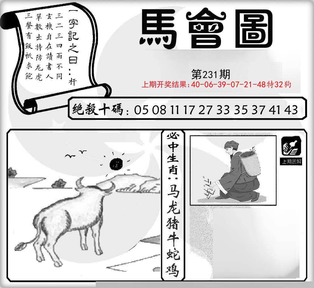马会图 第231期