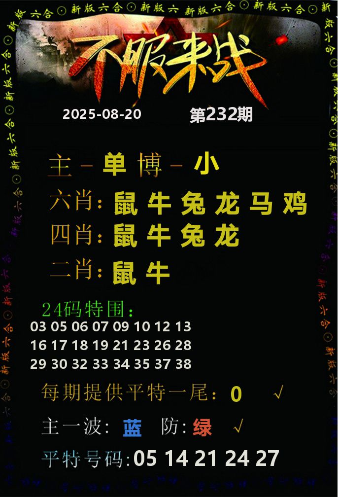 不服来战 第232期