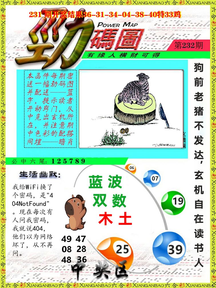 劲码图 第232期