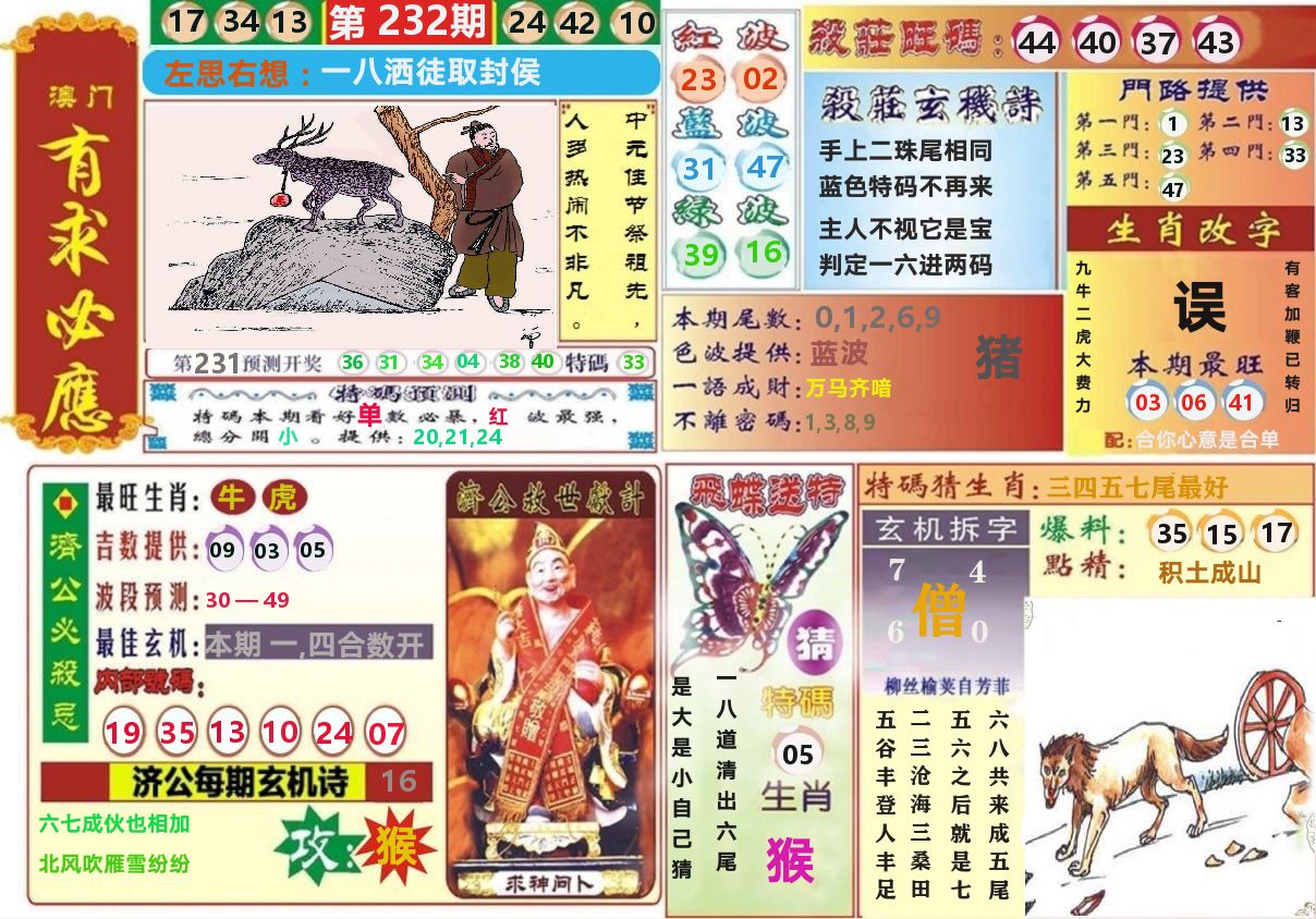 澳门有求必应 第232期