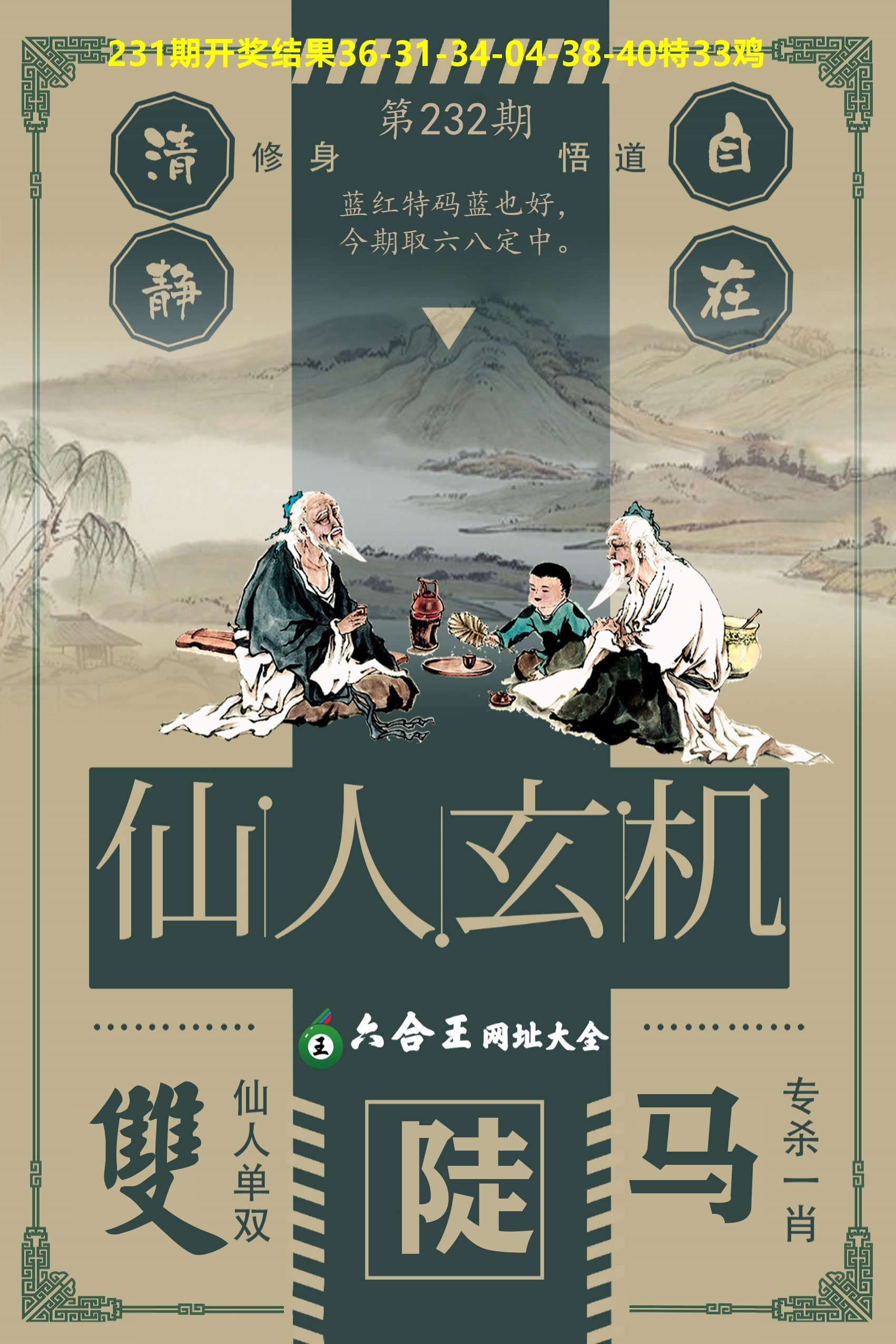 六合王仙人玄机 第232期