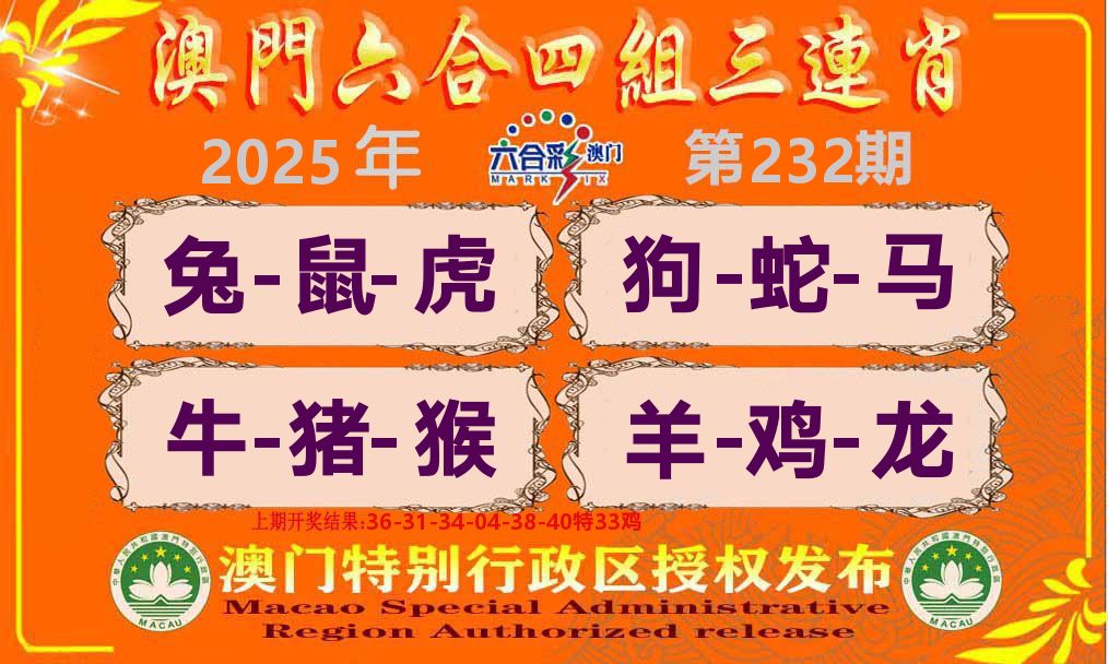 六合三连肖 第232期