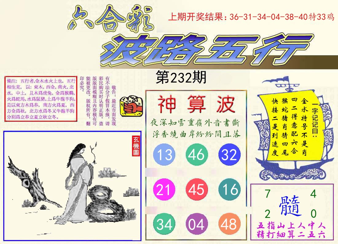 波路五行 第232期