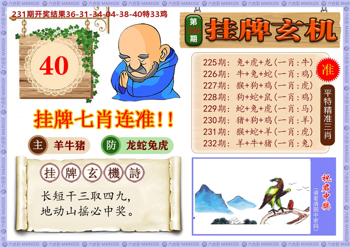 澳门挂牌玄机 第232期