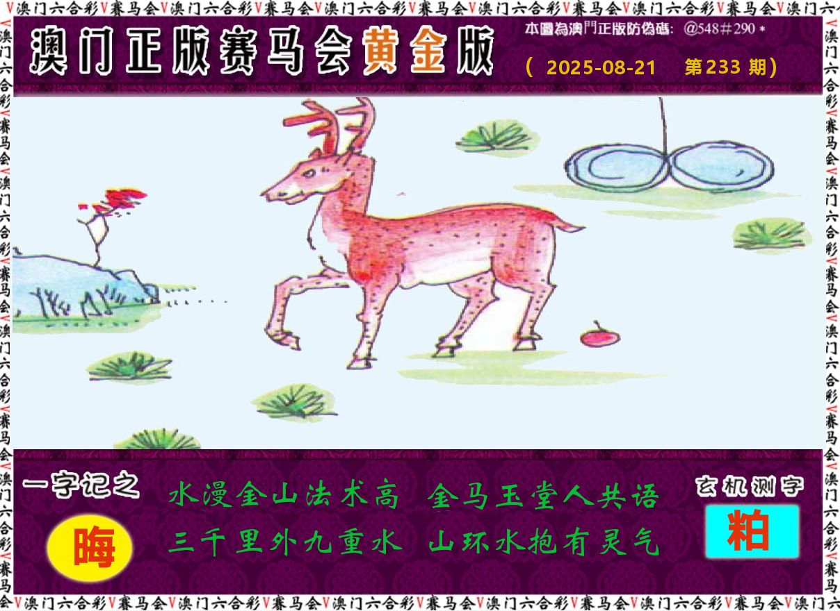 赛马会黄金版 第233期