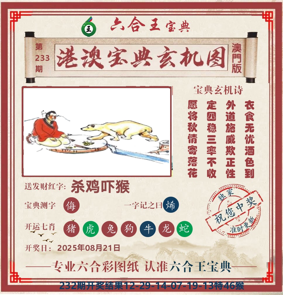 六合王宝典玄机 第233期