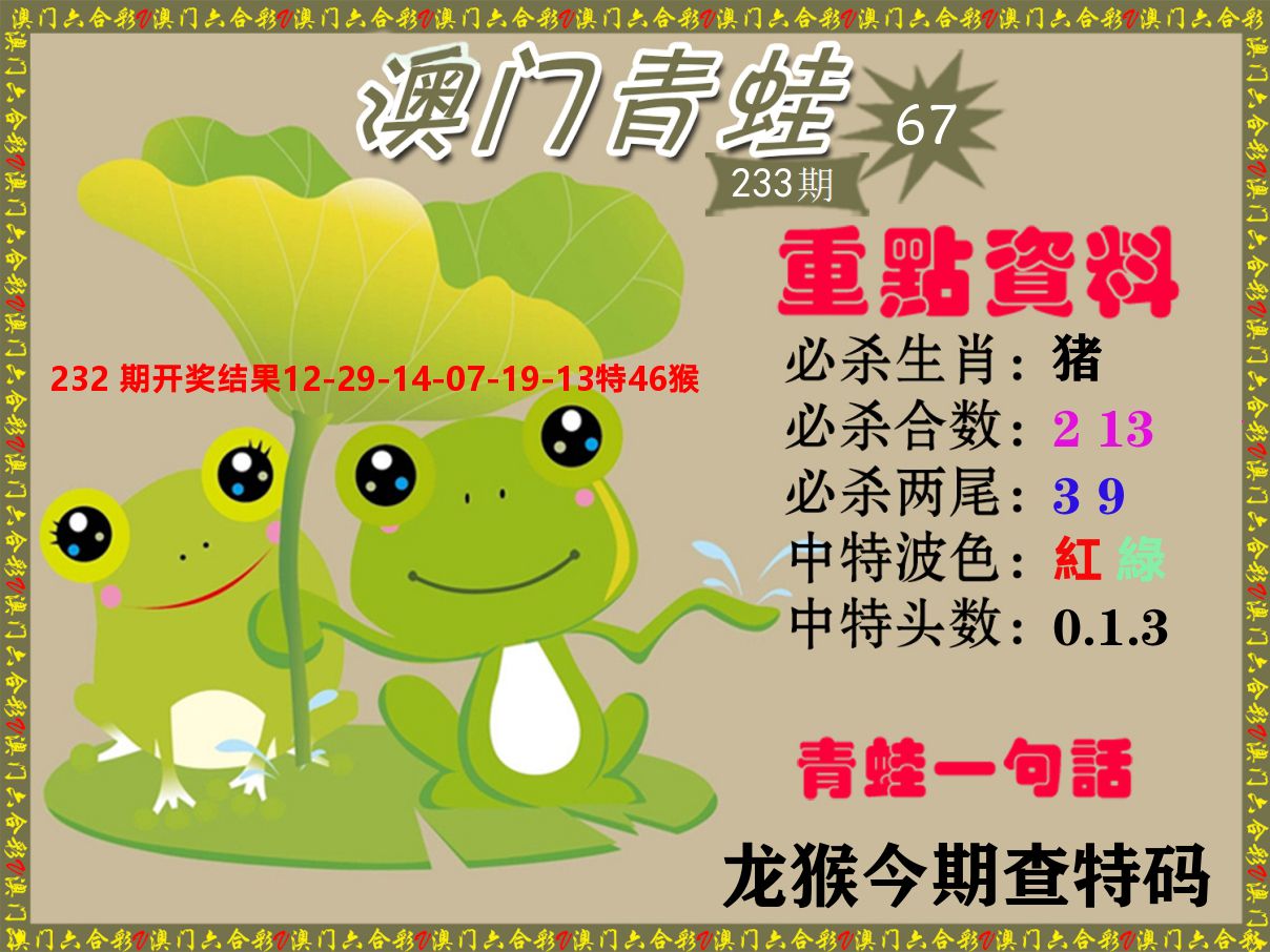 青蛙系列67 第233期