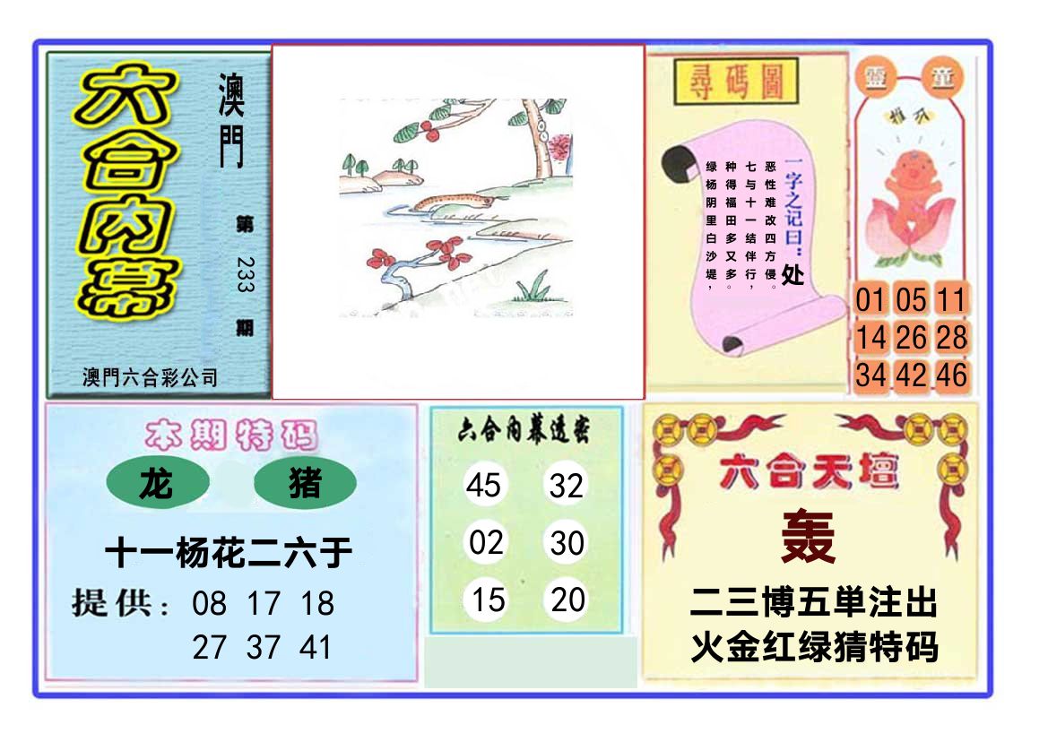六合内幕 第233期