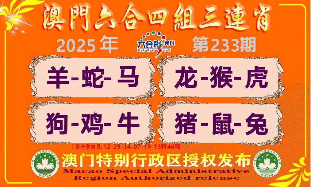 六合三连肖 第233期