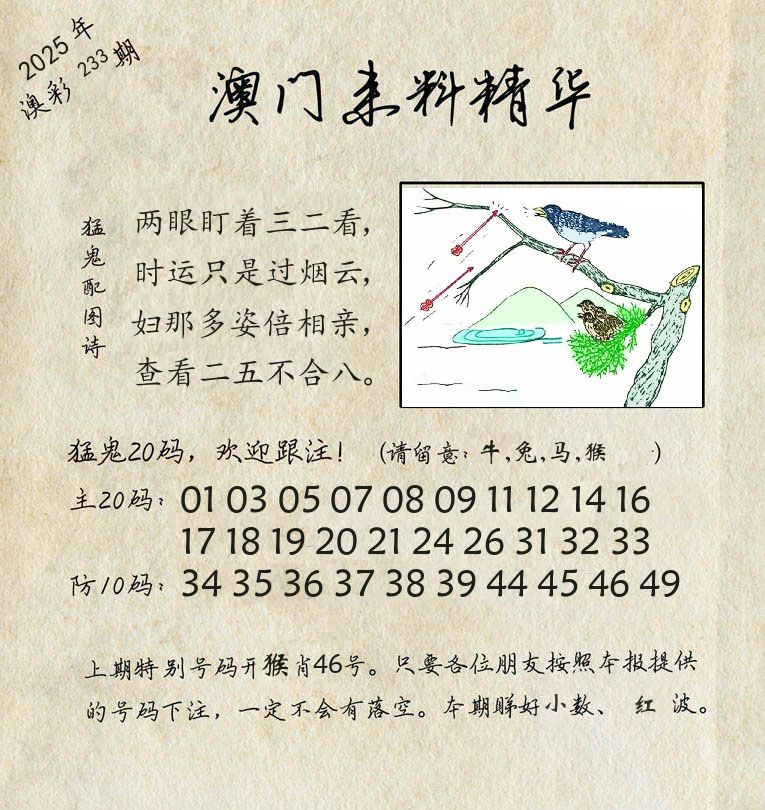 精华来料 第233期