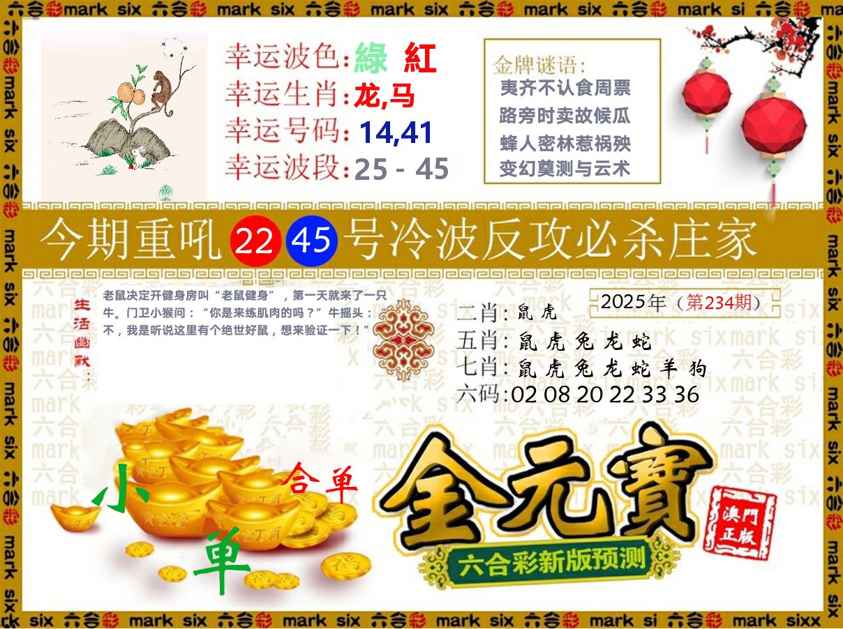 金元宝 第234期
