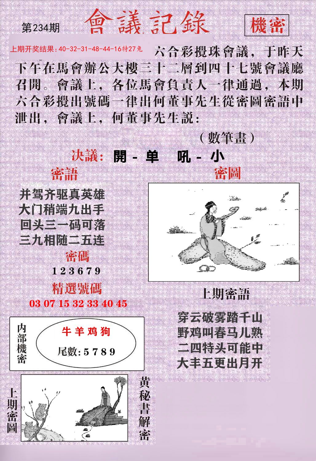 会议记录 第234期