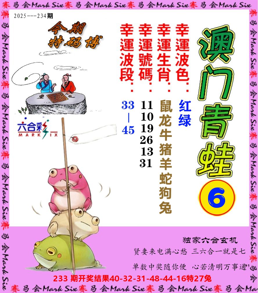 青蛙系列6 第234期