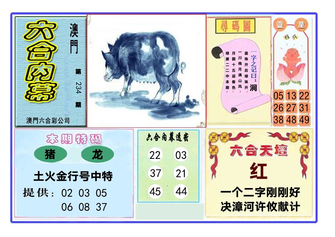 六合内幕 第234期