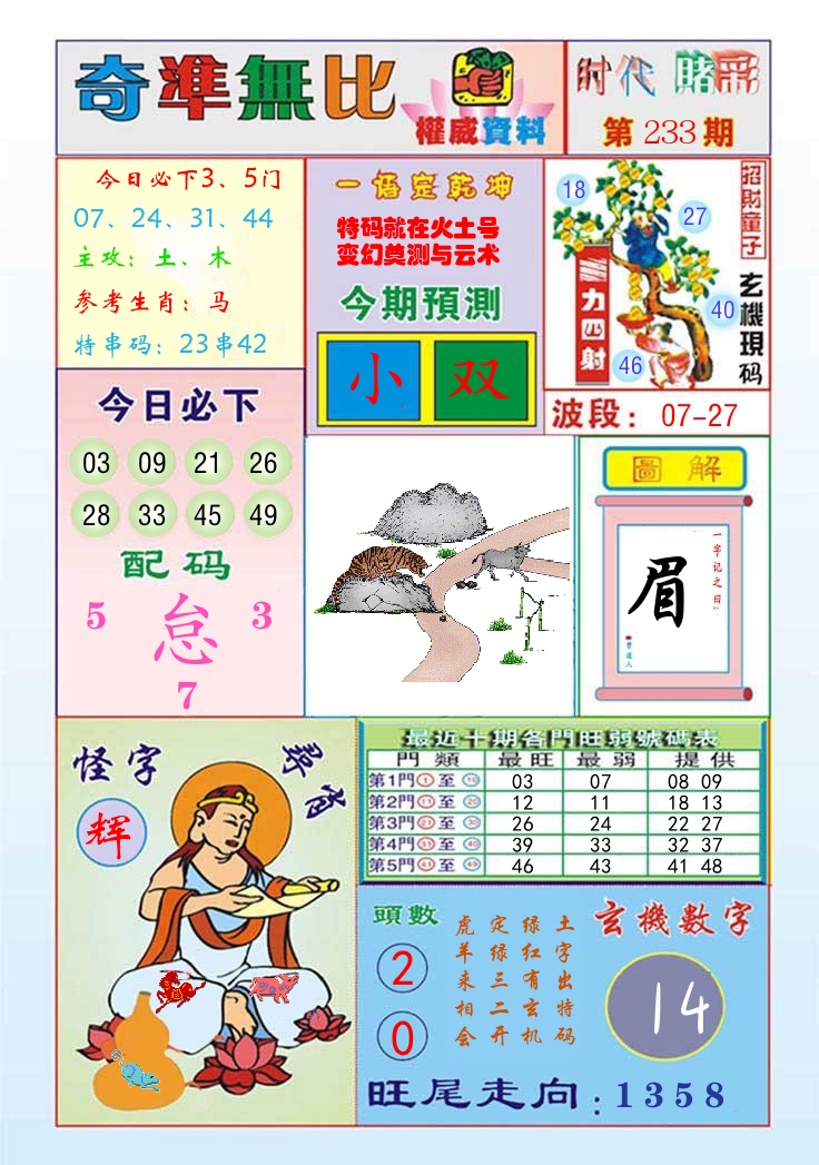 时代赌彩 第234期
