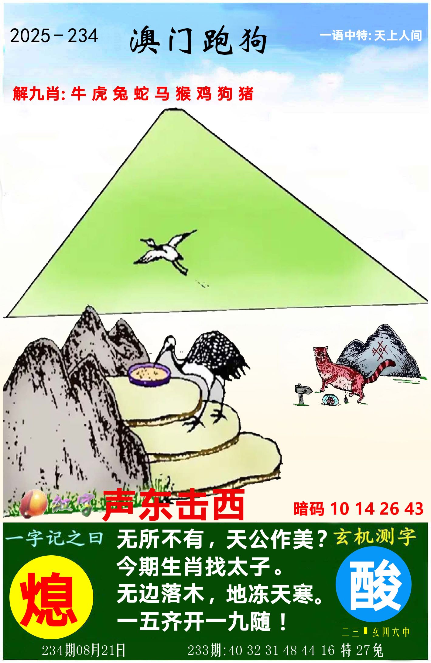 澳门跑狗图 第234期