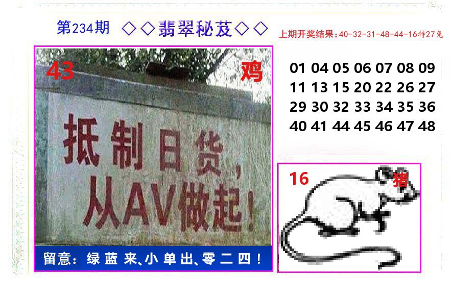 翡翠秘芨 第234期