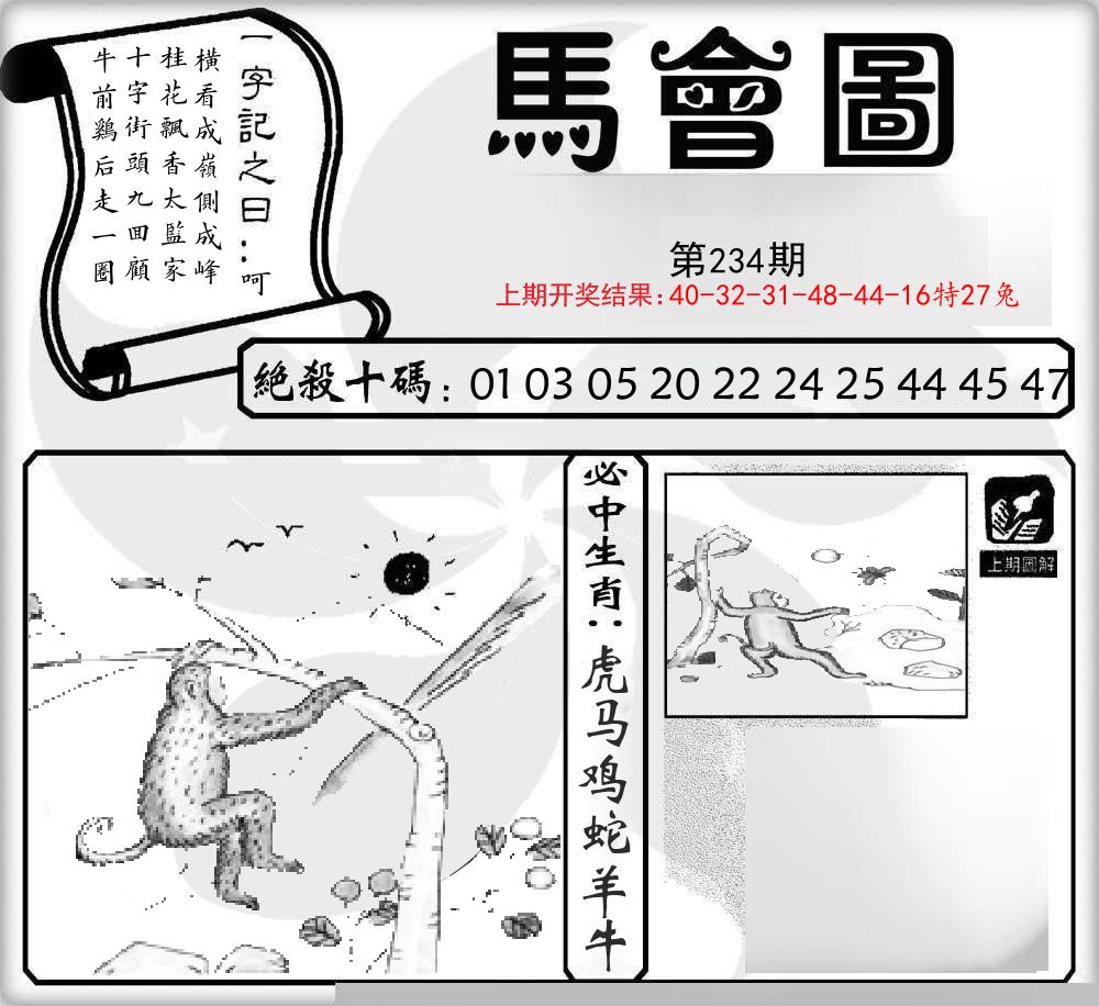 马会图 第234期