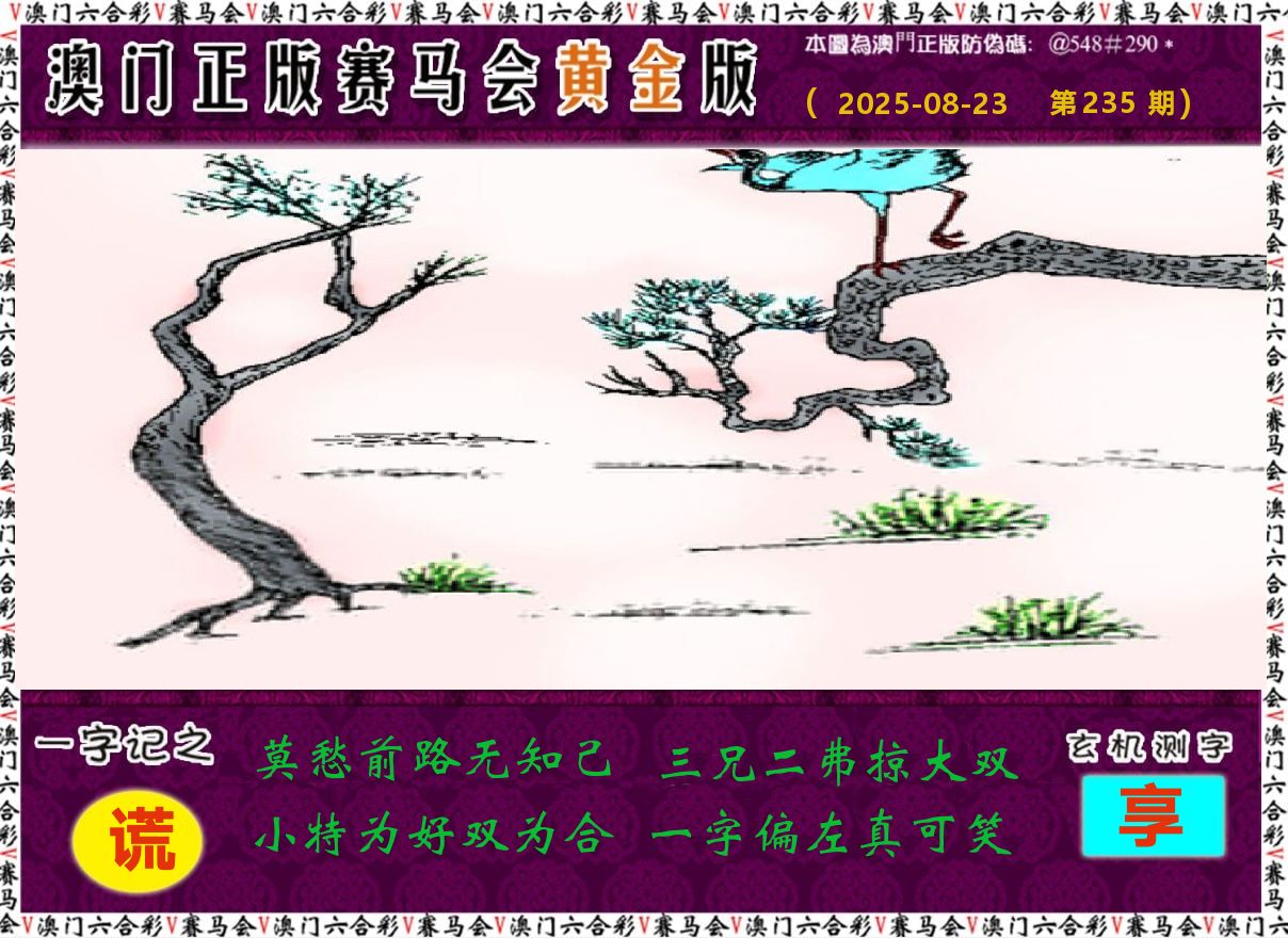 赛马会黄金版 第235期