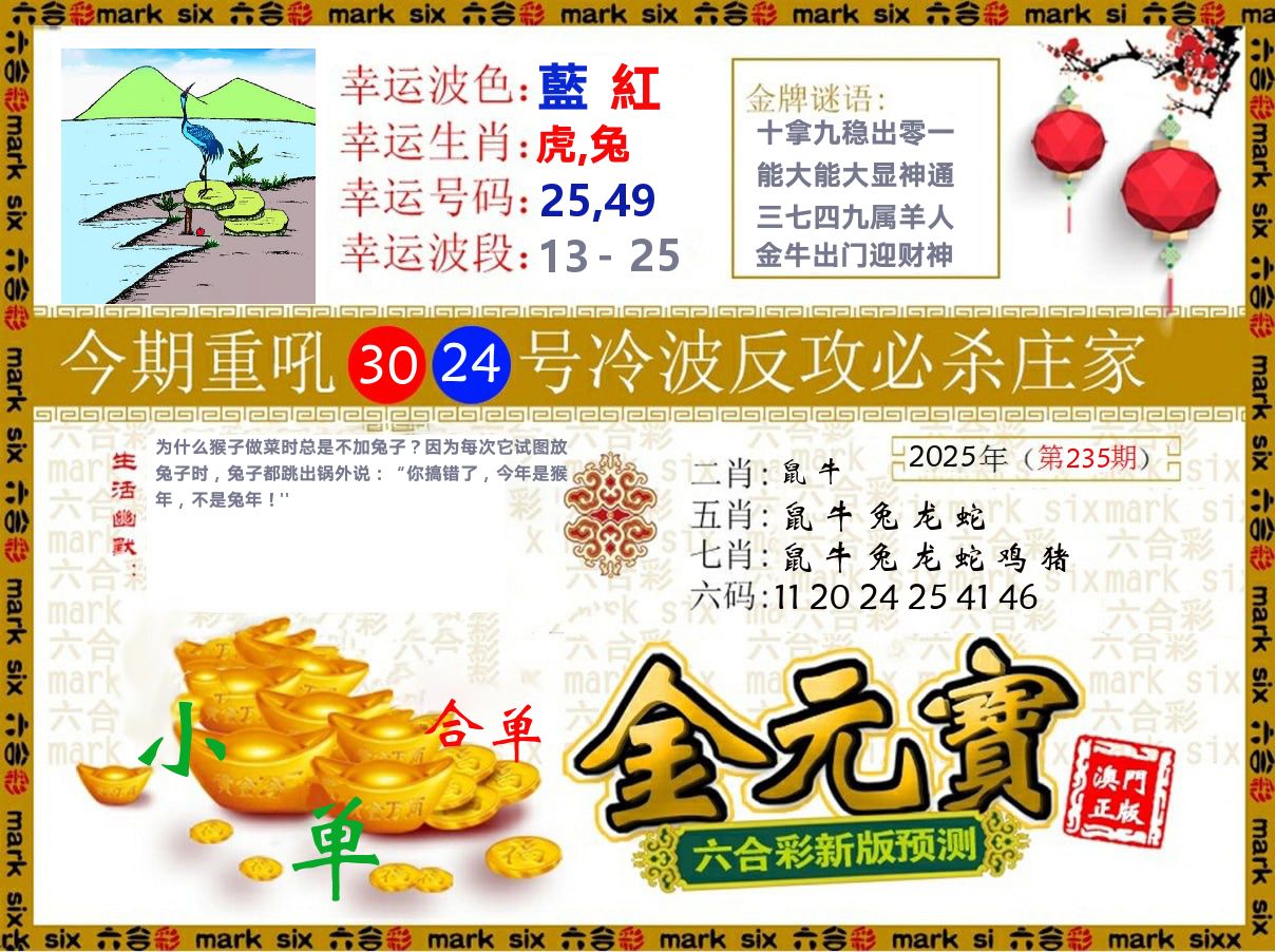金元宝 第235期