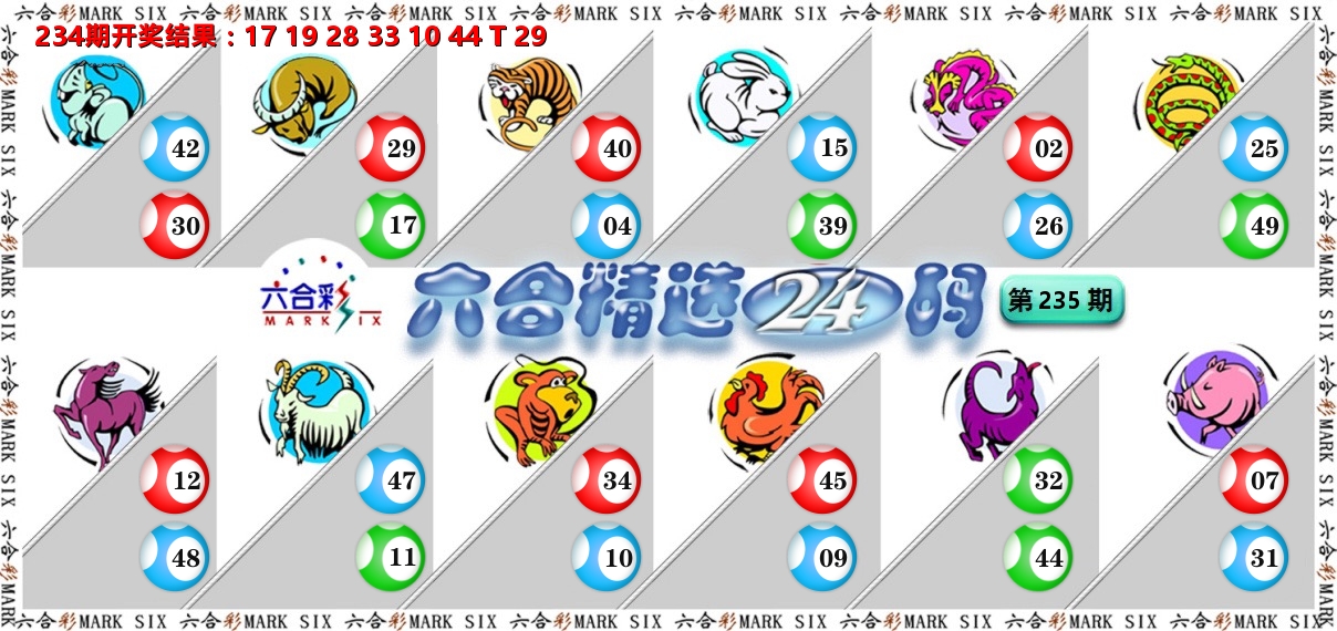 六合精选24码 第235期