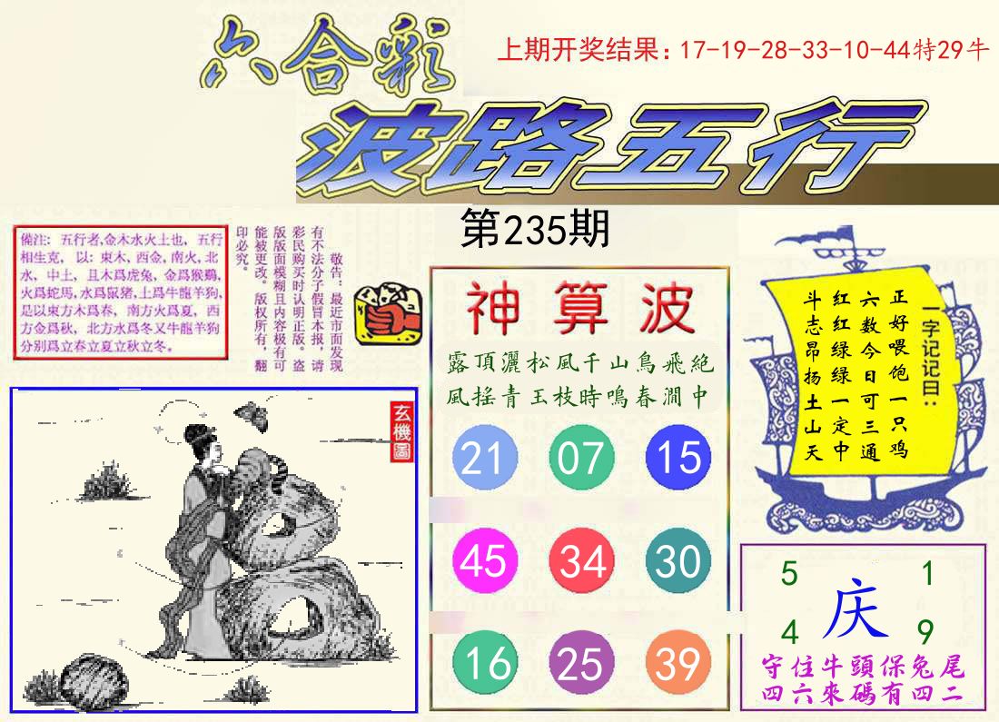 波路五行 第235期