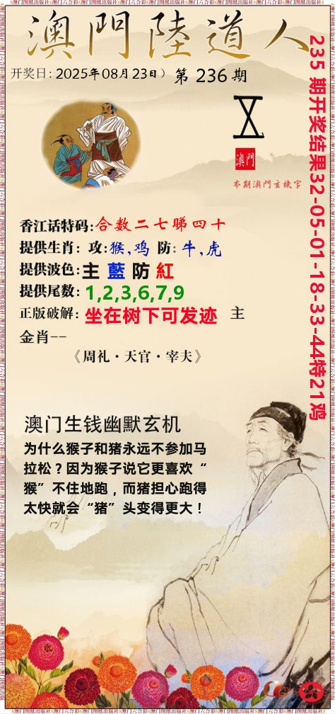 澳门陆道人 第236期