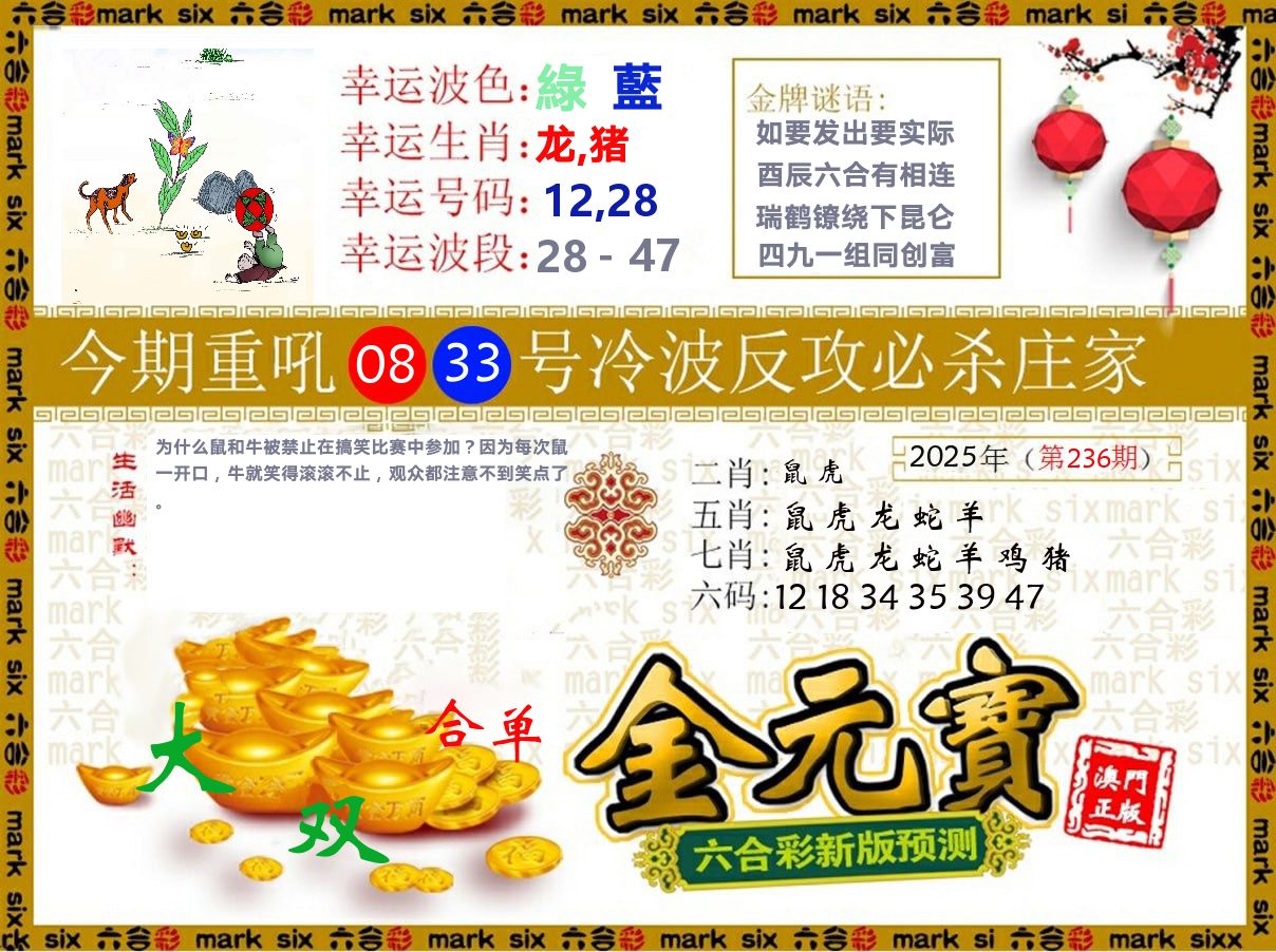 金元宝 第236期