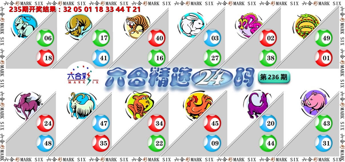 六合精选24码 第236期