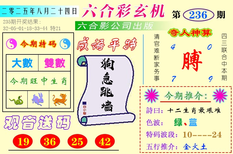 澳门六合玄机 第236期