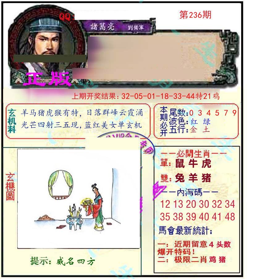 诸葛亮玄机 第236期