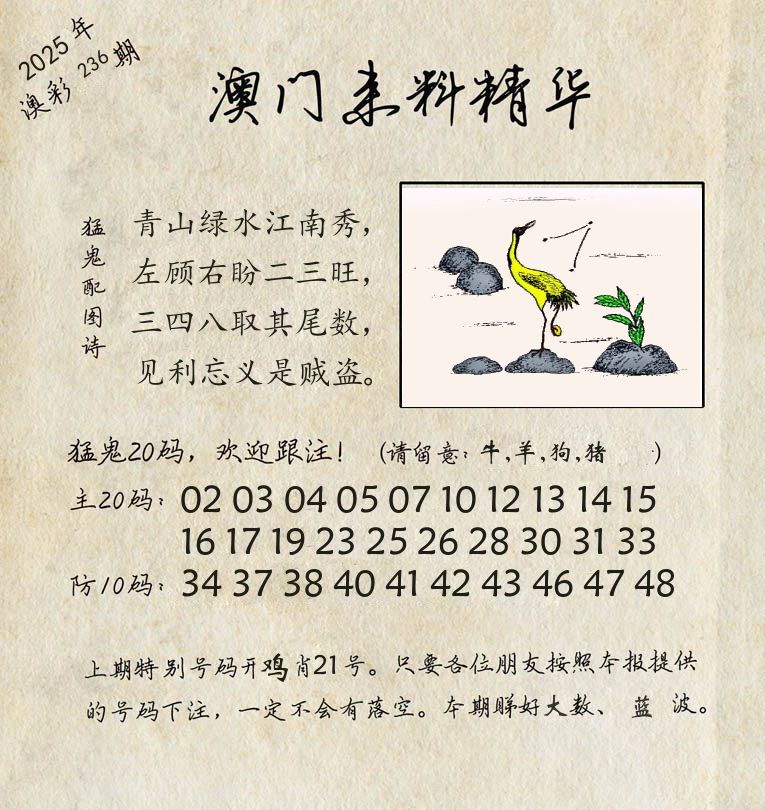 精华来料 第236期