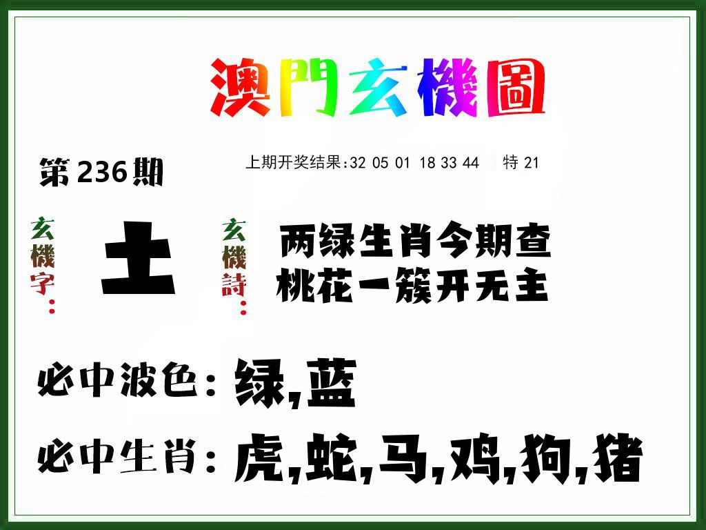 澳门玄机图 第236期