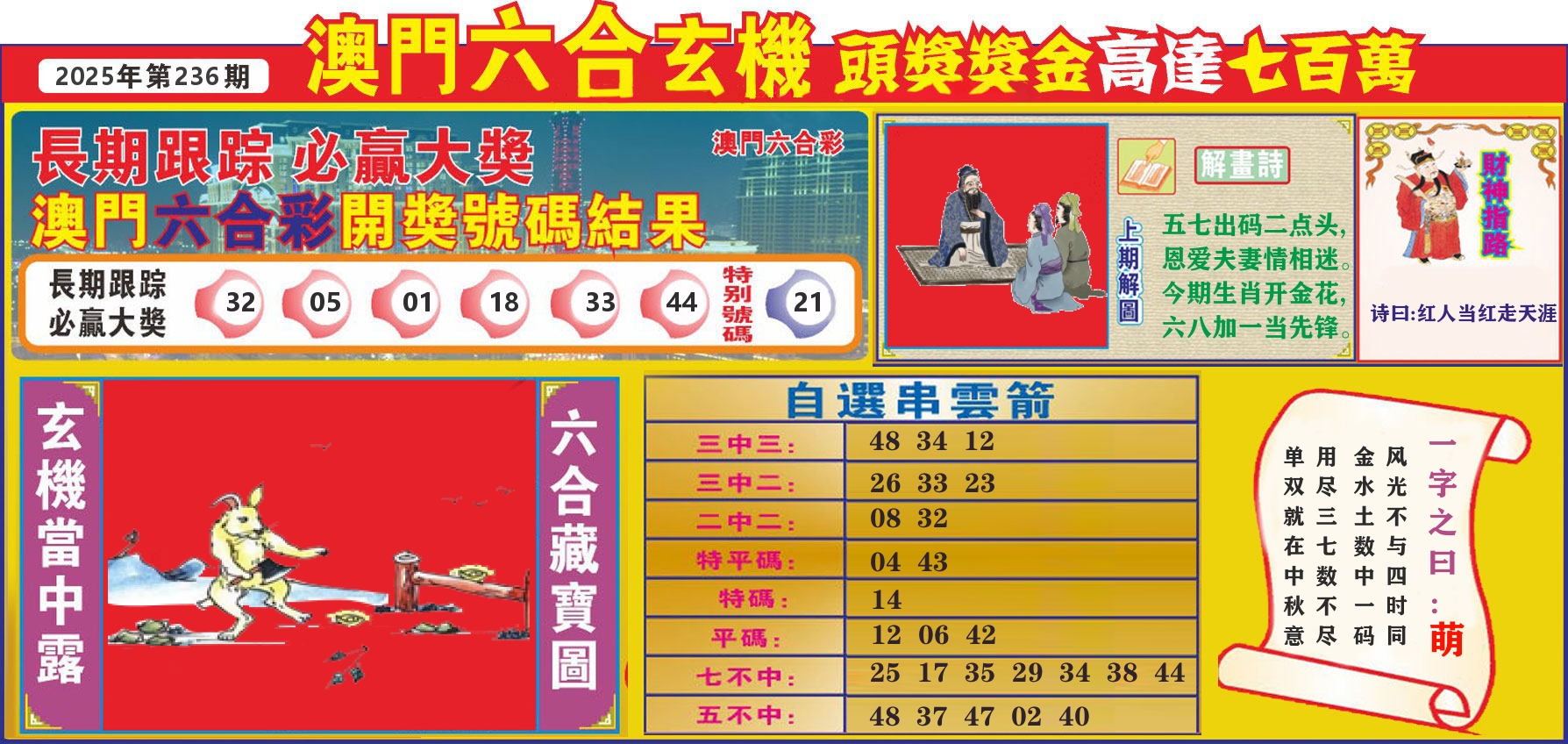 七星彩图C 第236期