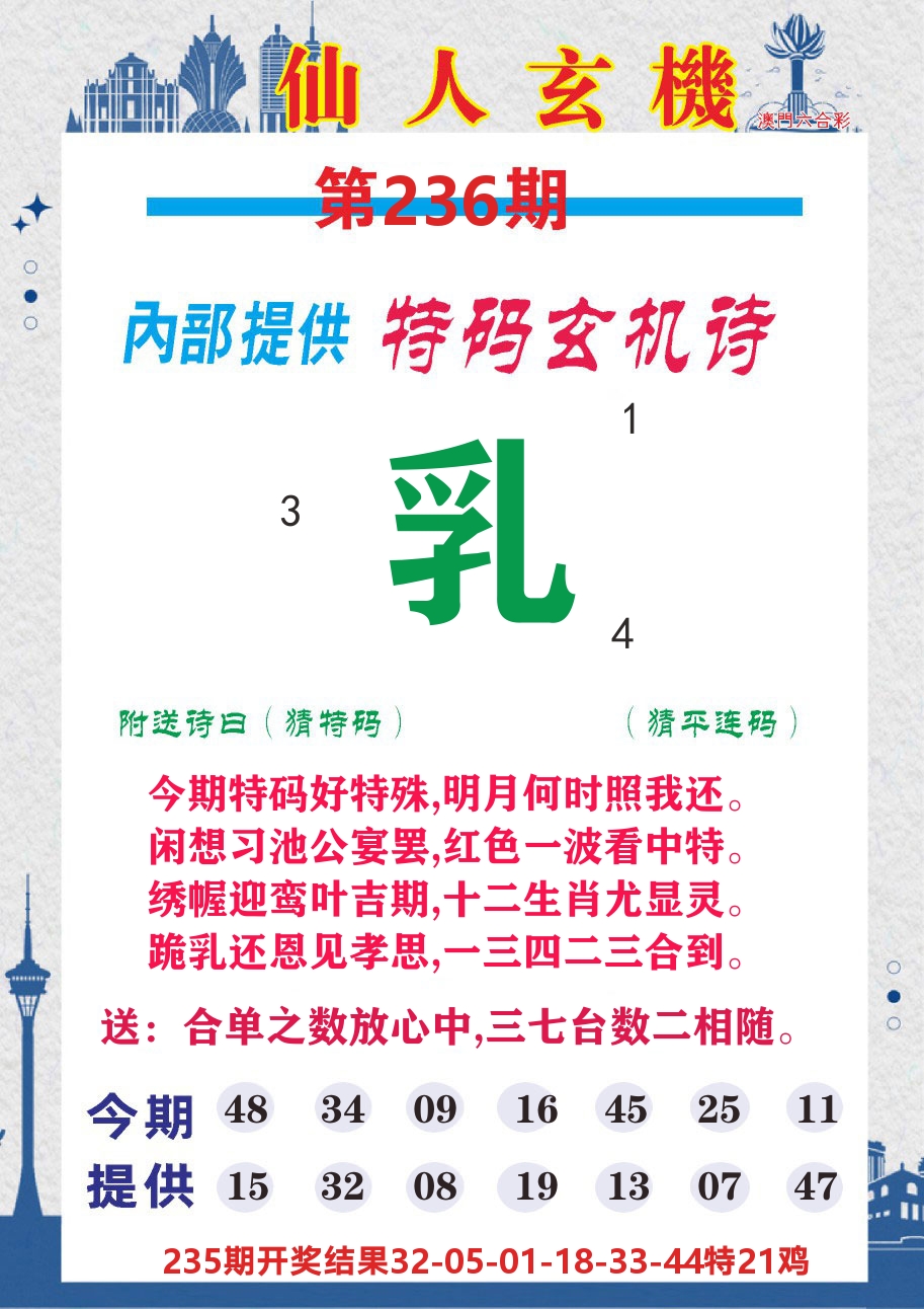 澳门钱多多D 第236期