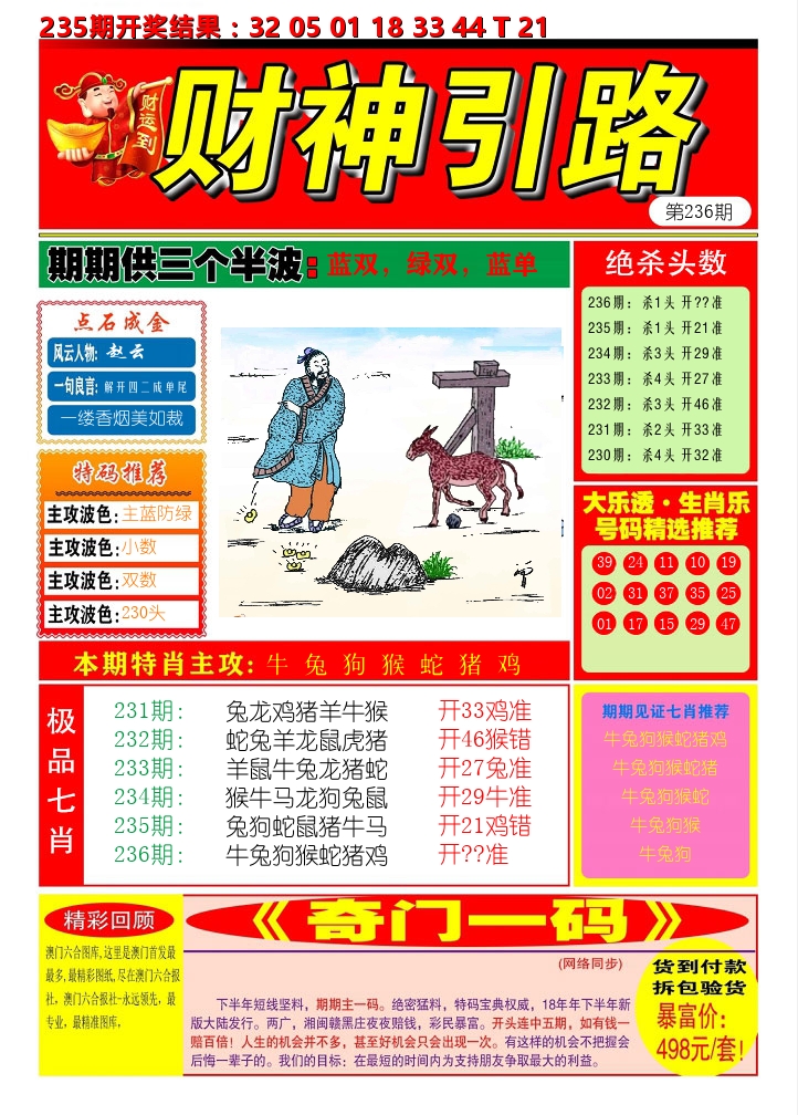 财神引路 第236期