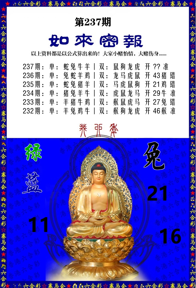 如来密报 第237期