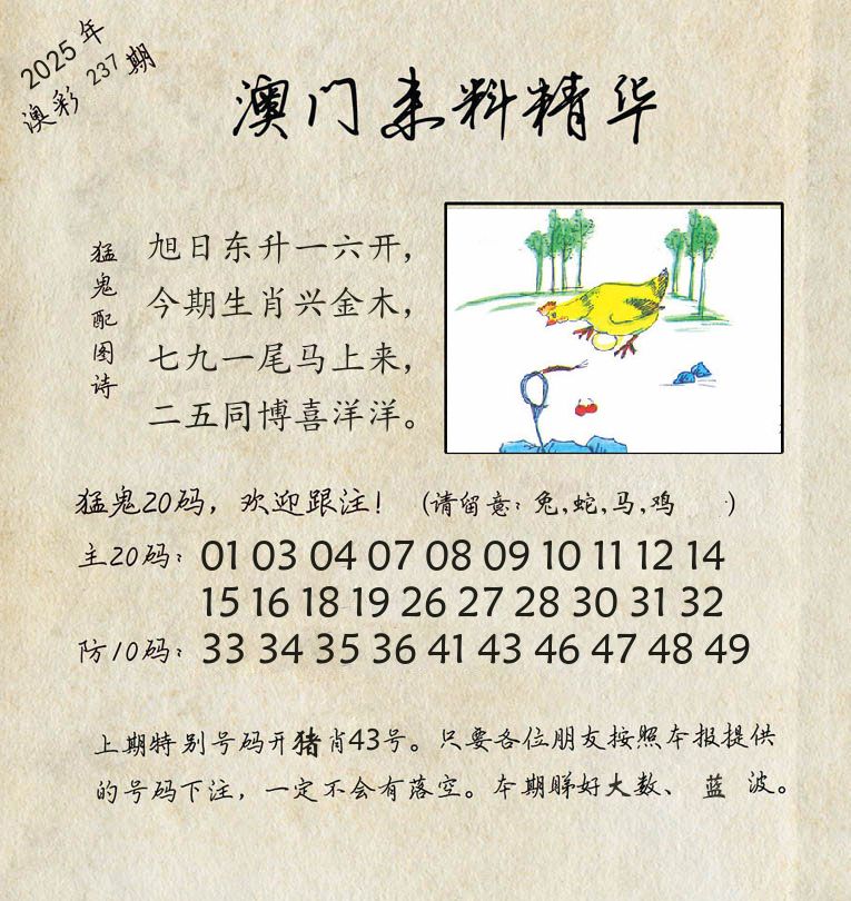 精华来料 第237期