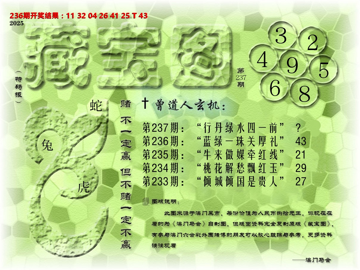《藏宝图》 第237期