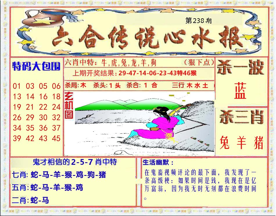 六合传说心水报 第238期